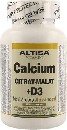 Altisa Calcium Citrate-malate + D3 Comprimes 100  -  Dieximport
