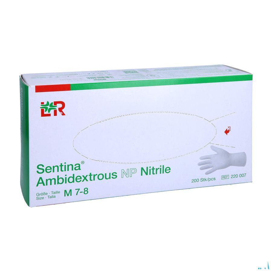 Sentina Ambidextrous Nitrile Handschoen M 200  -  Lohmann & Rauscher