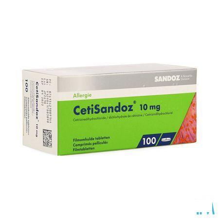 Cetirizine Sandoz Comprimes 100 X 10 mg 