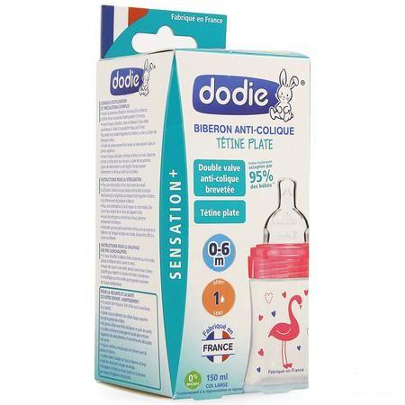Dodie Zuigfles Sensation + Flamingo 0-6m 150 ml