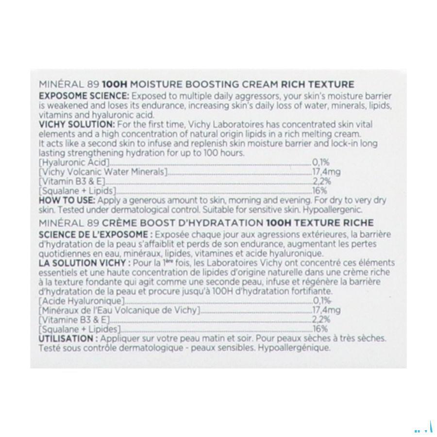 Vichy Mineral 89 Creme Rijk 50 ml