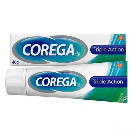 Corega Triple Active Creme Adhesive Prothese Dentaire 40 gr