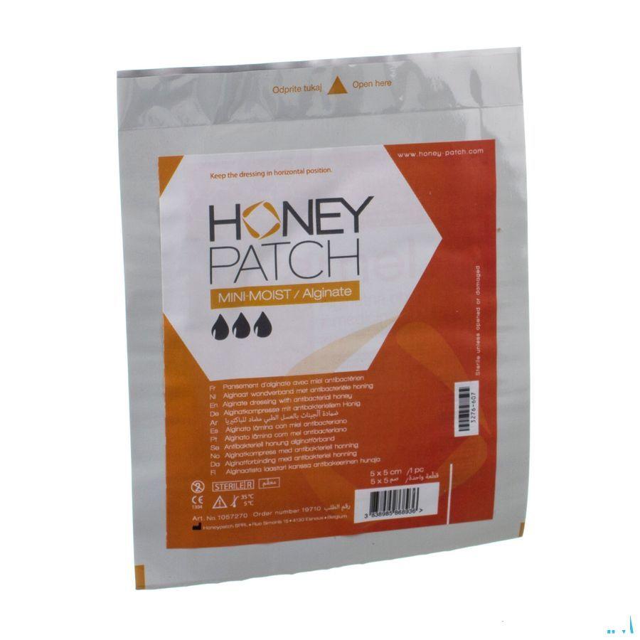 Honeypatch Mini-moist/alginate Verband Alg.ster 5x5cm  -  Honey Patch
