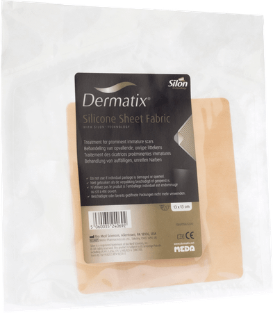 Dermatix Silicone Sheet Clear Adhesive 13x13cm 1