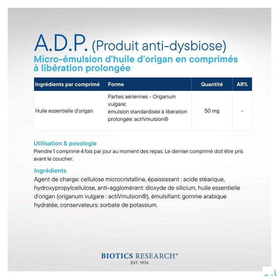 Biotics A.D.P. (Anti Dysbiosis Product) 60 comprimés  -  Energetica Natura