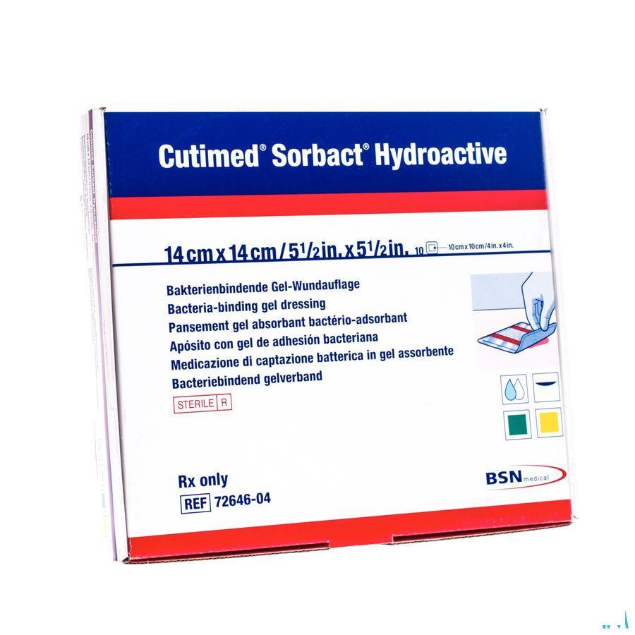 Cutimed Sorbact Hydroactive 14x14,0cm 10 7264604