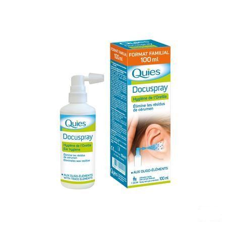 Quies Docuspray Hygiene Oreille sans gaz Spray 100 ml  -  Quies