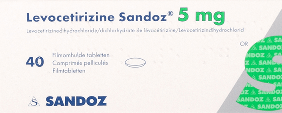 Levocetirizine Sandoz 5 mg Comprimes Enrob. 40 X 5 mg 