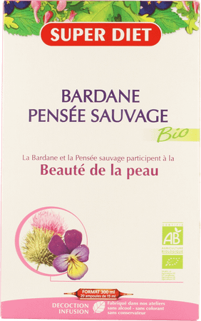 Super Diet Bardane-pensee Sauvage Bio Ampoule 20x15 ml  -  Superdiet Laboratoires