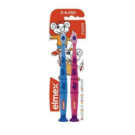 Elmex Brosse Dents Enfant 3-6A Souple Duopack