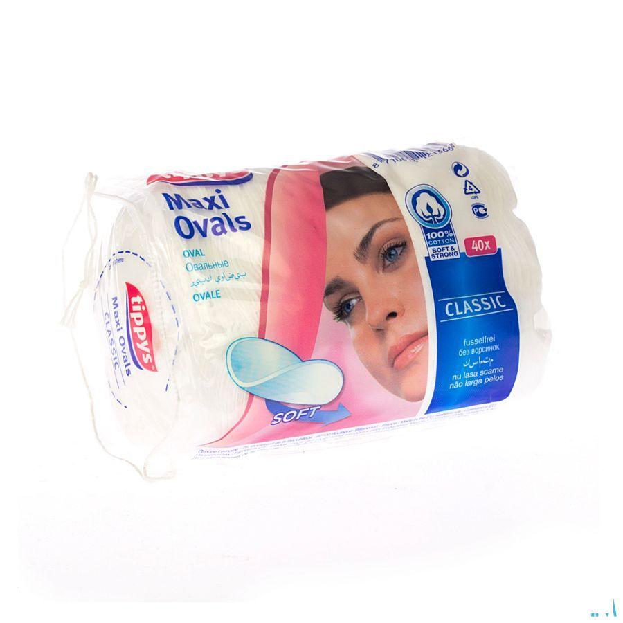 Tippys Maxi Pads Wattenschijfjes Katoen Ovaal 40  -  I.D. Phar