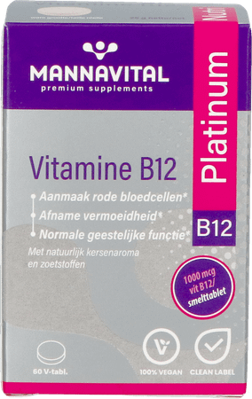 Mannavital Vitamine B12 Platinum V-Tabl 60