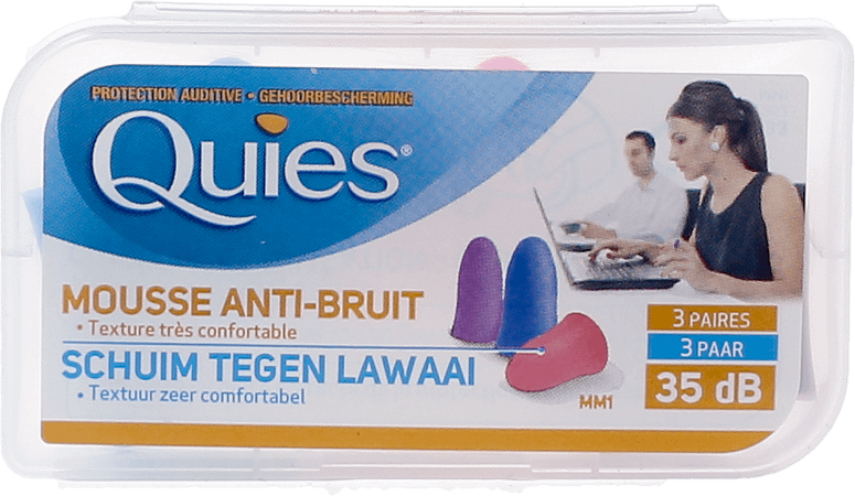 Quies Protection Auditive Mousse Disco 3 Paires  -  Quies