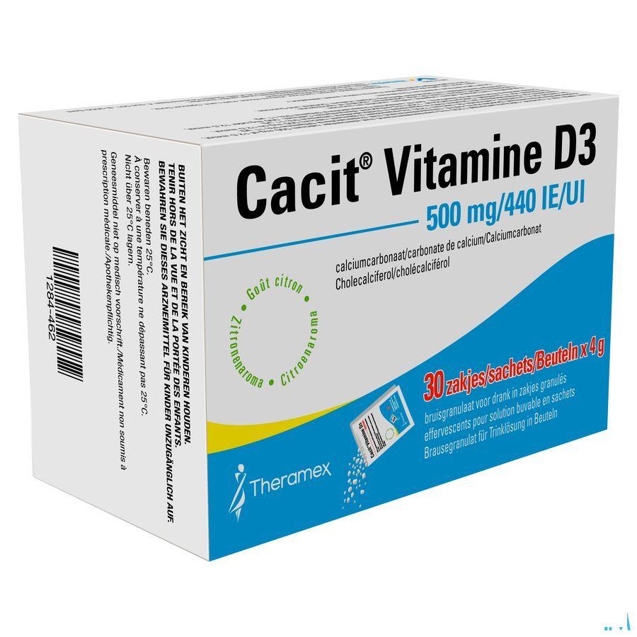 Cacit Vit. D3 500 mg/440iu Gran Efferv. Sachets 30 