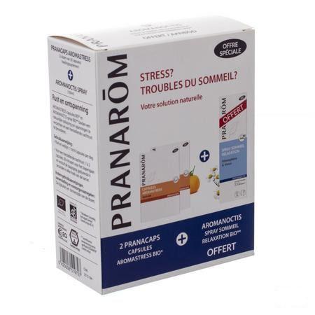 Aromanoctis Slaapspray 100ml + Aromastress 2X30  -  Pranarom