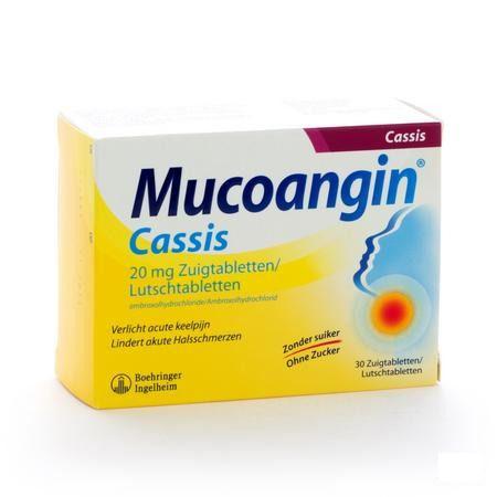Mucoangin Zwarte Bes Zuigtabletten 30x20 mg