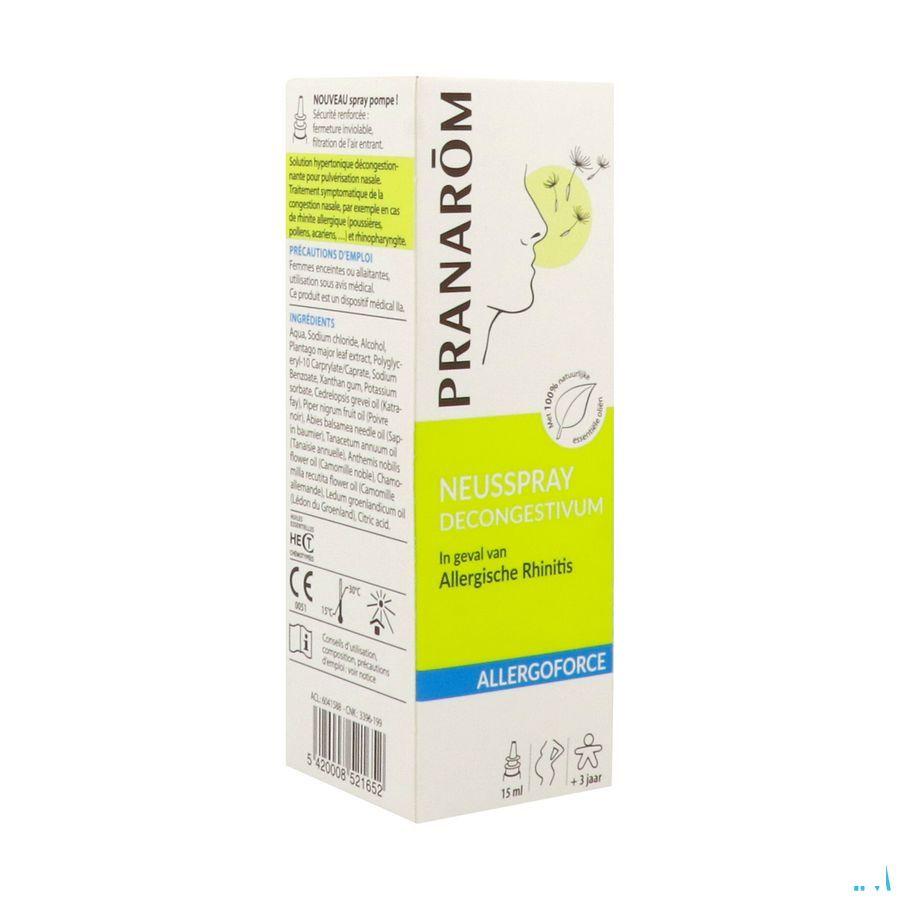 Allergoforce Spray Nasal Huile Essentielle 15 ml  -  Pranarom