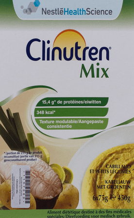 Clinutren Mix Kabeljauw-Groenten  Zakje 6X75G