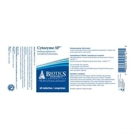 Biotics Cytozyme-SP 60 tabletten  -  Energetica Natura