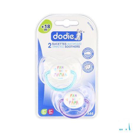 Dodie Fopspeen Anatomisch Silic. + 18m Fan A44 2