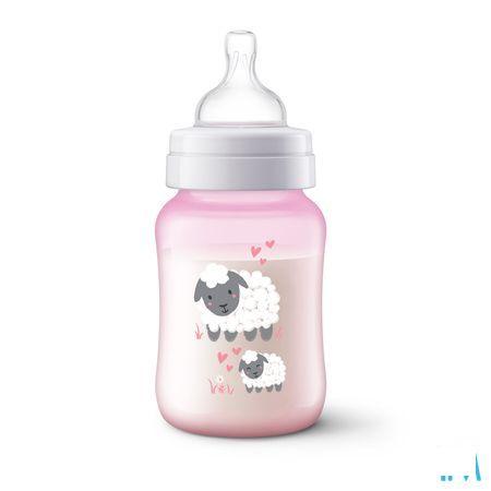 Philips Avent Anti colic Zuigfles 260 ml Roze Scf821/14  -  Bomedys