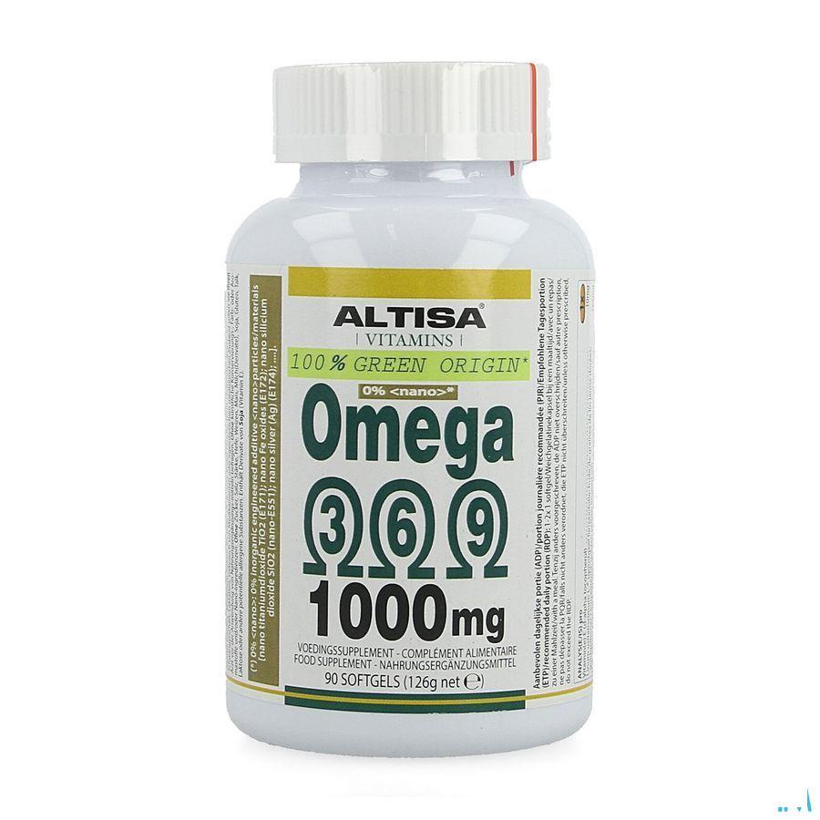 Altisa Omega 3 6 9 Plantaardig 1000 mg Softgels 90  -  Dieximport