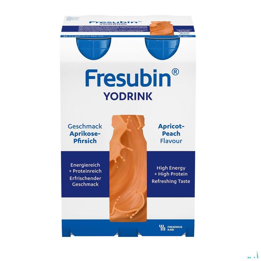 Fresubin Yodrink Peche-abricot Easy Bottle 4x200 ml  -  Fresenius
