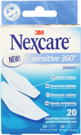 Nexcare 3m Sensitive Skin Assort. 2 Maten 20  -  3M