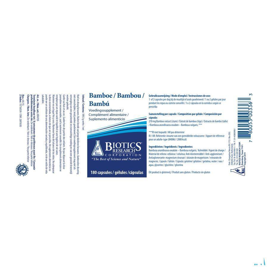 Biotics Bamboe 180 capsules  -  Energetica Natura