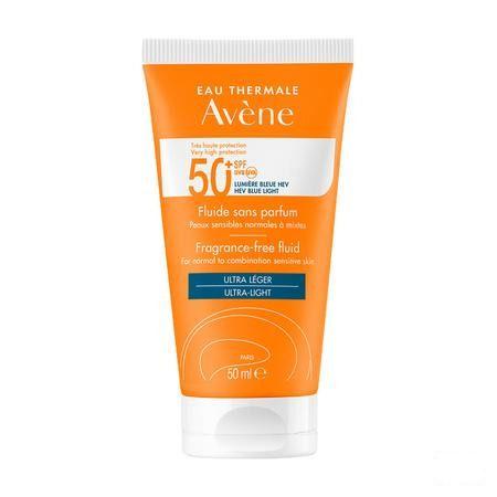 Avene Zon Ip50 + Fluide Zonder Parfum 50 ml  -  Avene