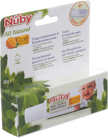 Nuby Citroganix Gel Nettoyant Gencives Et Dent + Doigt Massant 15 gr - 4m +   -  New Valmar