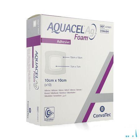 Aquacel Ag Foam Adhesief 10X10Cm 10