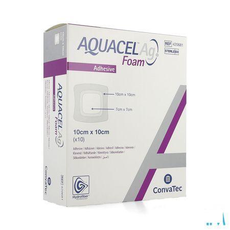 Aquacel Ag Foam Adhesif 10X10Cm 10