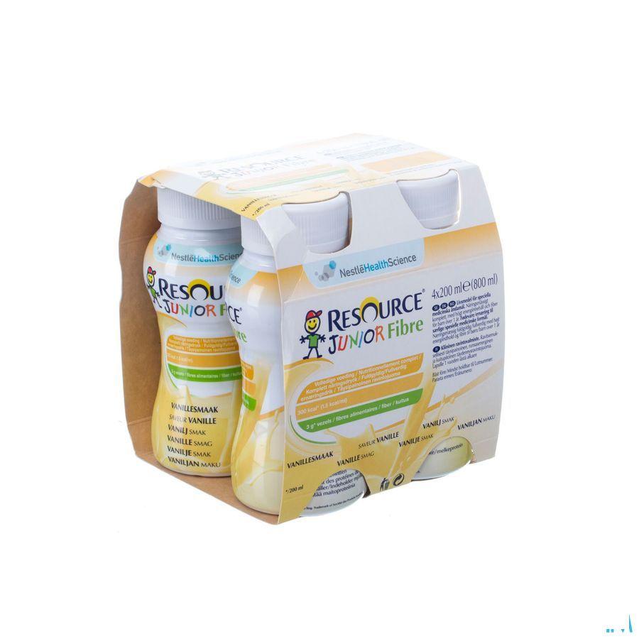 Resource Junior Fibre Vanille 4x200 ml  -  Nestle
