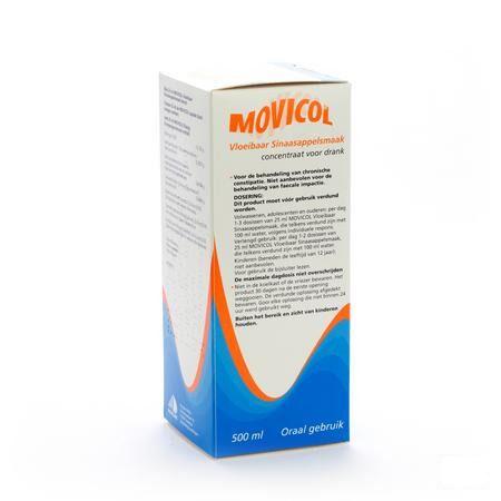 Movicol Vloeibaar Sinaasappelsm Conc Drank 500 ml 