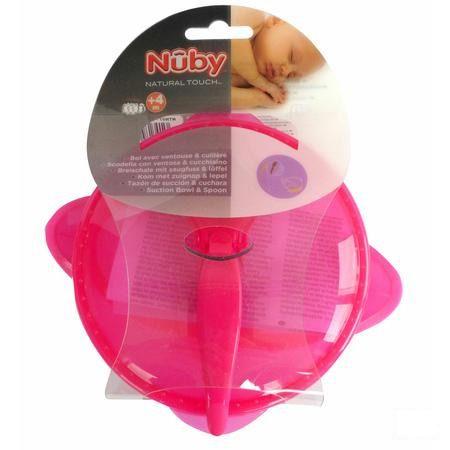 Nuby Bol Ventouse & Cuillere Rose  -  New Valmar