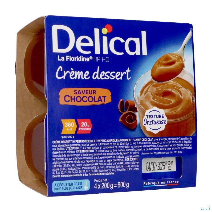 Delical Creme Dessert La Floridine Chocolad.4 x 200 gr