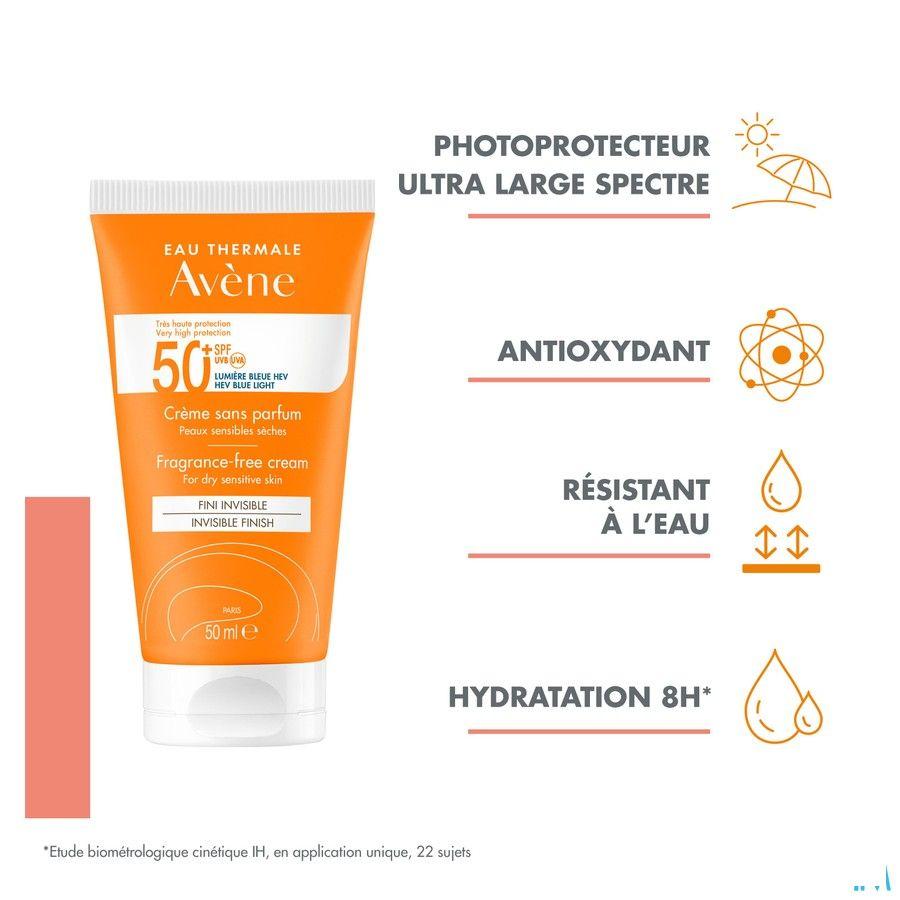 Avene Zon Ip50 + Creme Zonder Parfum 50 ml  -  Avene