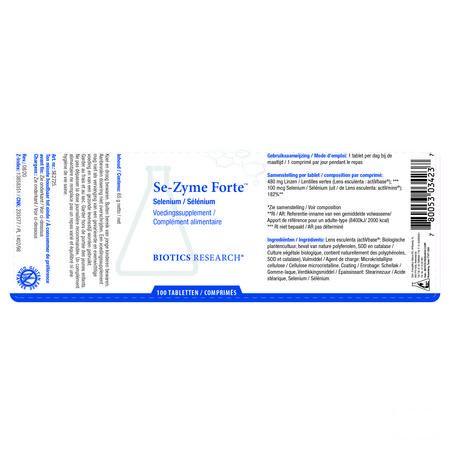 Biotics Se-Zyme Forte 100 tabletten  -  Energetica Natura