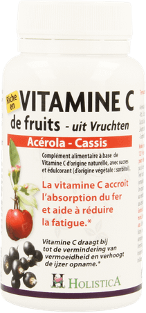 Vitamine C Acerola-cassis Tabletten 60 Holistica  -  Bioholistic Diffusion