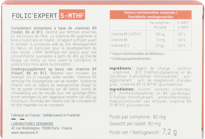Folic'Expert Tabl 90
