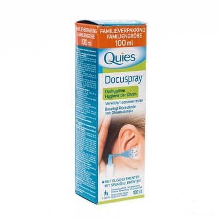 Quies Docuspray Hygiene Oreille sans gaz Spray 100 ml  -  Quies