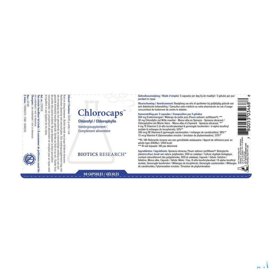 Biotics Chlorocaps 90 capsules  -  Energetica Natura