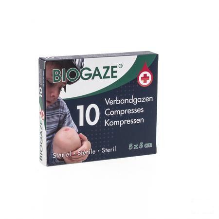 Biogaze 10 Compresses 5 X 5 Cm