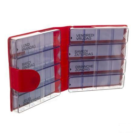 Medidose Pilulier Grand Modele Rouge 1 Semaine