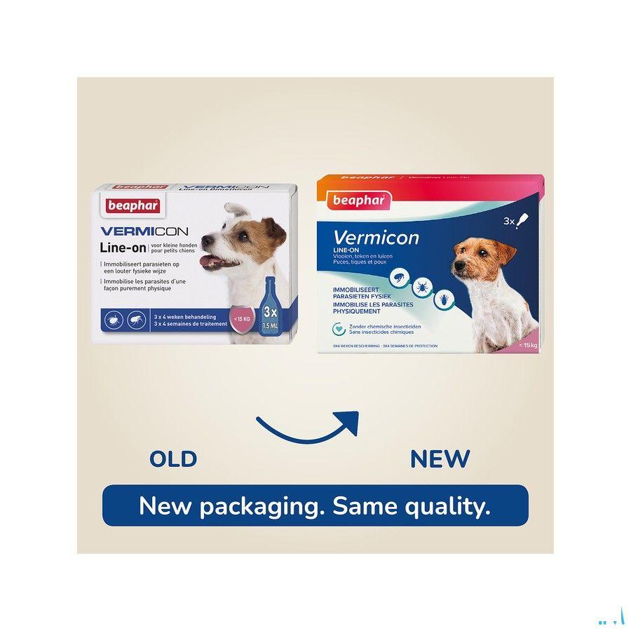 Beaphar Vermicon Line-On Kleine Hond 3X1,5ml