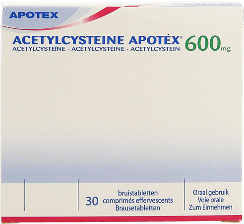 Acetylcysteine Apotex Comprimes Effervescents 30 X 600 mg