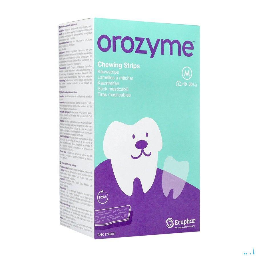 Orozyme Canine M Kauwstrip Enzym.hond 10-30Kg 141 gr  -  Ecuphar