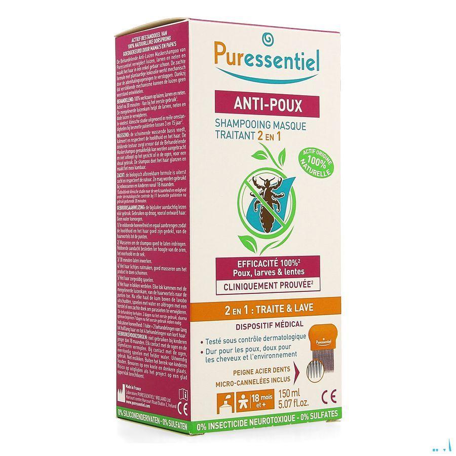 Puressentiel Anti luizen Shampoo Behand. 2in1 150 ml + Kam  -  Puressentiel