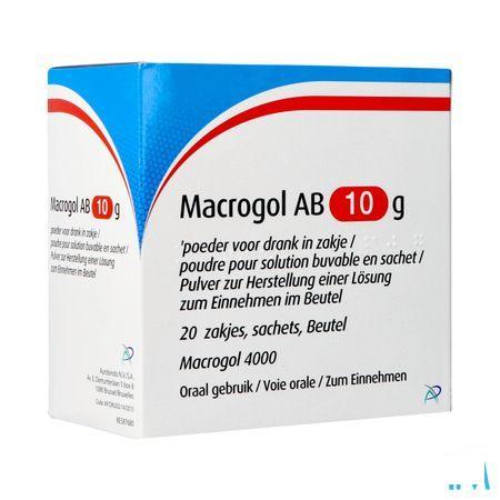 Macrogol Ab 10g Pdr Voor Drank Zakje 20
